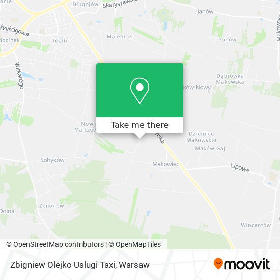 Zbigniew Olejko Uslugi Taxi map