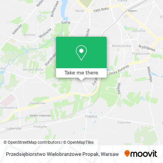 Przedsiębiorstwo Wielobranżowe Propak map