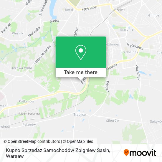 Kupno Sprzedaż Samochodów Zbigniew Sasin map