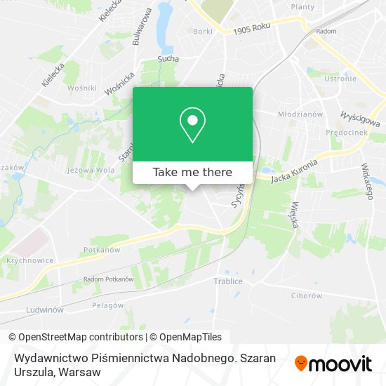 Wydawnictwo Piśmiennictwa Nadobnego. Szaran Urszula map