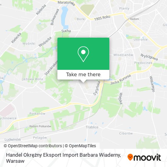 Handel Okrężny Eksport Import Barbara Wiaderny map