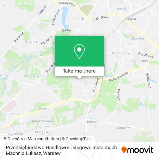 Przedsiębiorstwo Handlowo-Usługowe Instalmach Machnio Łukasz map