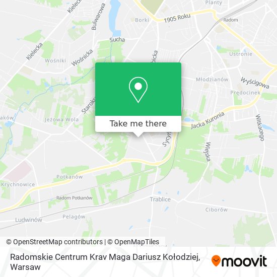 Карта Radomskie Centrum Krav Maga Dariusz Kołodziej