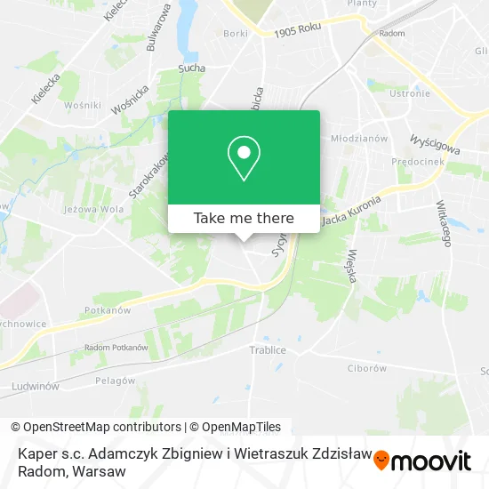 Карта Kaper s.c. Adamczyk Zbigniew i Wietraszuk Zdzisław Radom