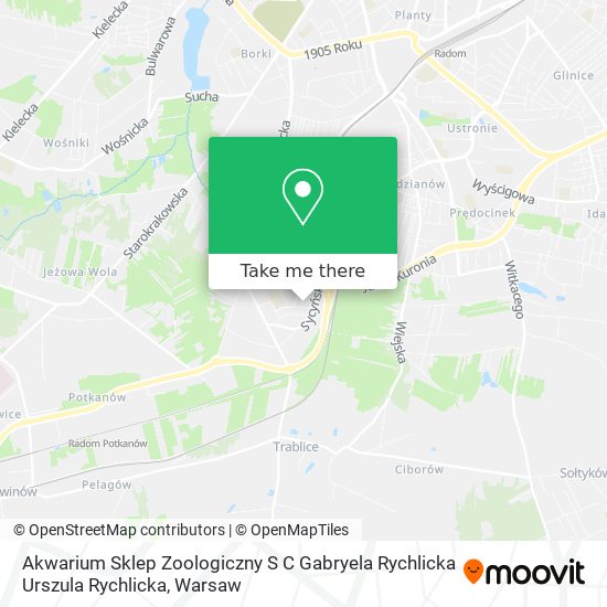 Akwarium Sklep Zoologiczny S C Gabryela Rychlicka Urszula Rychlicka map