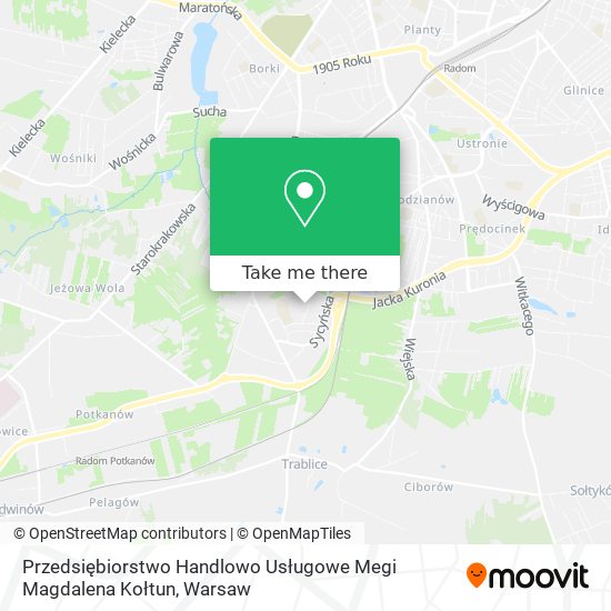 Przedsiębiorstwo Handlowo Usługowe Megi Magdalena Kołtun map