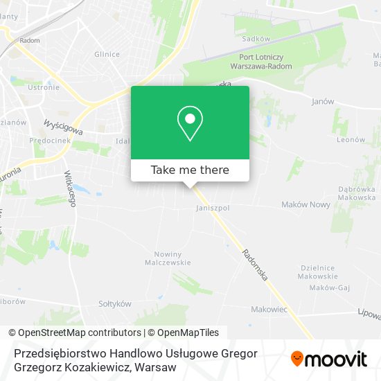 Przedsiębiorstwo Handlowo Usługowe Gregor Grzegorz Kozakiewicz map