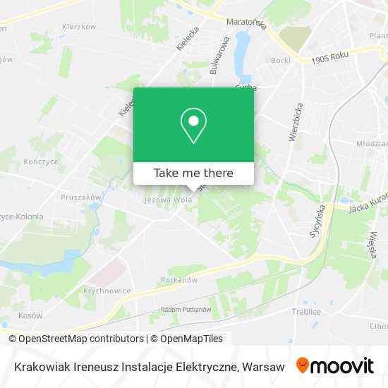 Карта Krakowiak Ireneusz Instalacje Elektryczne