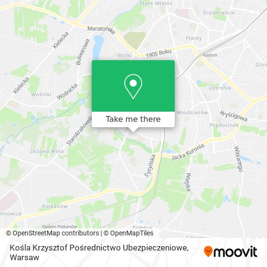 Kośla Krzysztof Pośrednictwo Ubezpieczeniowe map