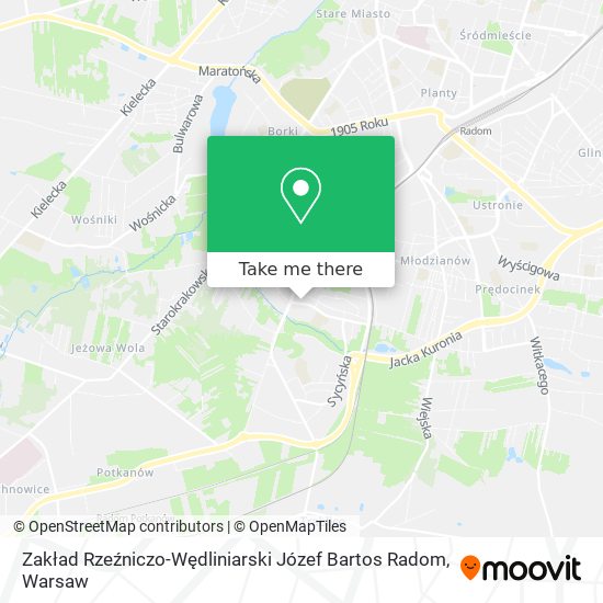 Zakład Rzeźniczo-Wędliniarski Józef Bartos Radom map