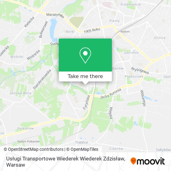 Usługi Transportowe Wiederek Wiederek Zdzisław map