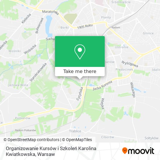 Organizowanie Kursów i Szkoleń Karolina Kwiatkowska map