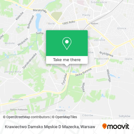 Krawiectwo Damsko Męskie D Mazecka map