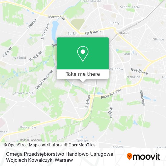 Omega Przedsiębiorstwo Handlowo-Usługowe Wojciech Kowalczyk map