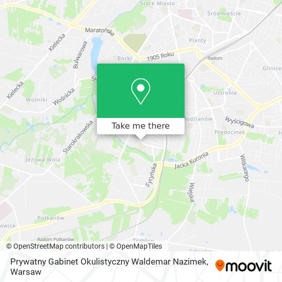 Prywatny Gabinet Okulistyczny Waldemar Nazimek map