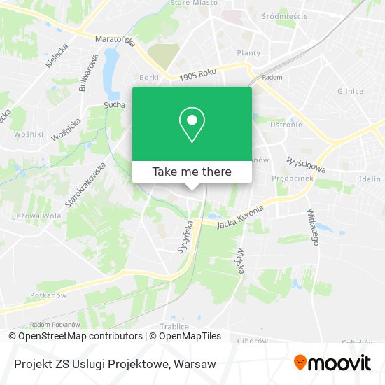 Projekt ZS Uslugi Projektowe map