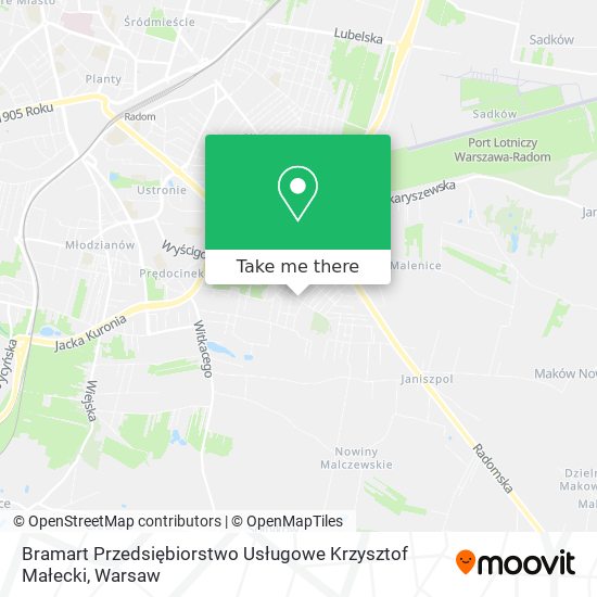 Bramart Przedsiębiorstwo Usługowe Krzysztof Małecki map