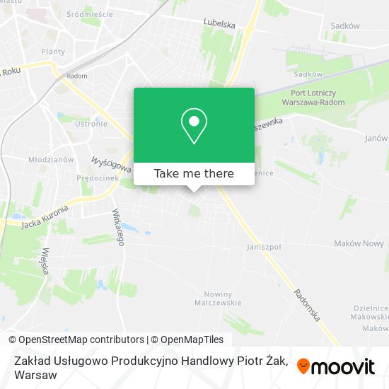 Zakład Usługowo Produkcyjno Handlowy Piotr Żak map