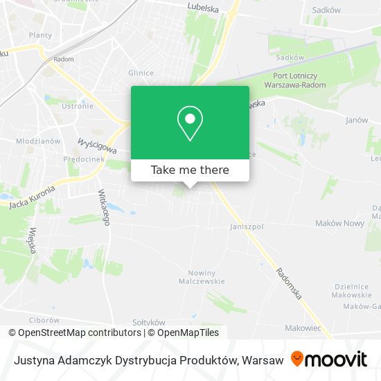 Justyna Adamczyk Dystrybucja Produktów map