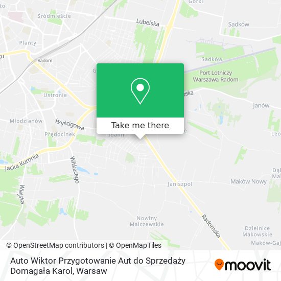 Auto Wiktor Przygotowanie Aut do Sprzedaży Domagała Karol map