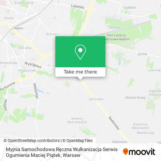 Myjnia Samochodowa Ręczna Wulkanizacja Serwis Ogumienia Maciej Piątek map