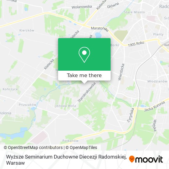 Wyższe Seminarium Duchowne Diecezji Radomskiej map