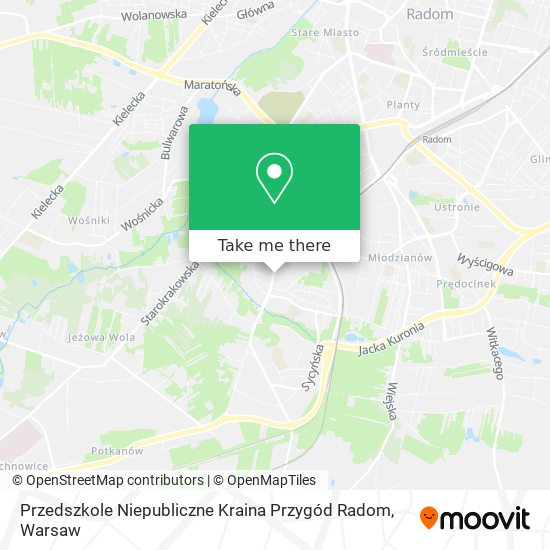 Przedszkole Niepubliczne Kraina Przygód Radom map