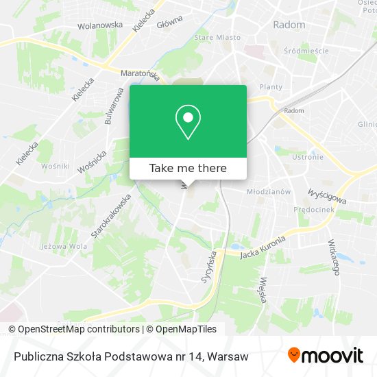 Publiczna Szkoła Podstawowa nr 14 map