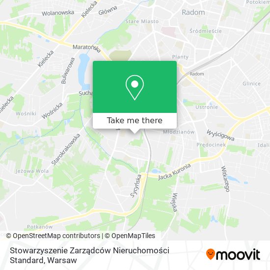 Карта Stowarzyszenie Zarządców Nieruchomości Standard