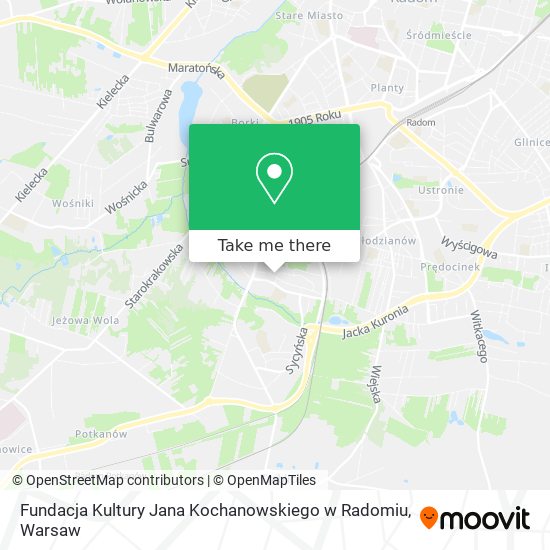 Fundacja Kultury Jana Kochanowskiego w Radomiu map