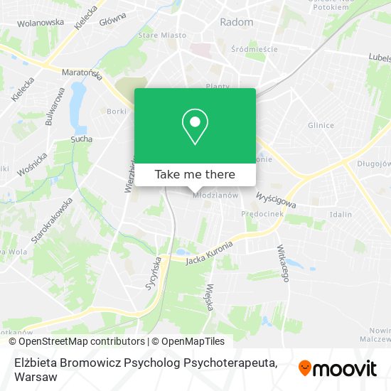 Карта Elżbieta Bromowicz Psycholog Psychoterapeuta