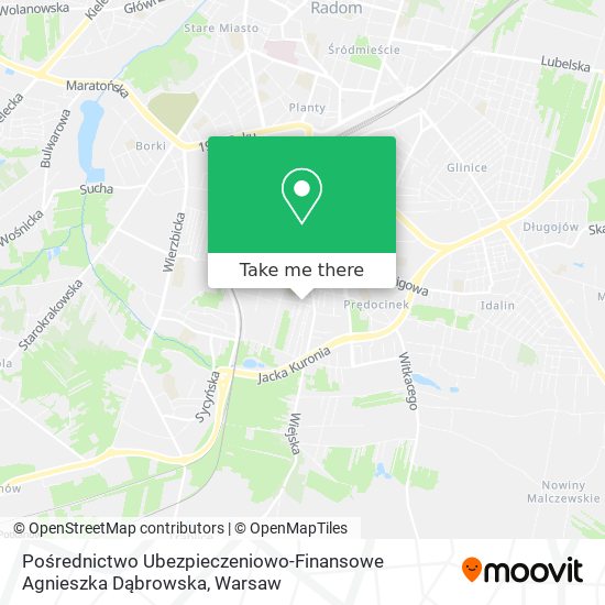 Pośrednictwo Ubezpieczeniowo-Finansowe Agnieszka Dąbrowska map