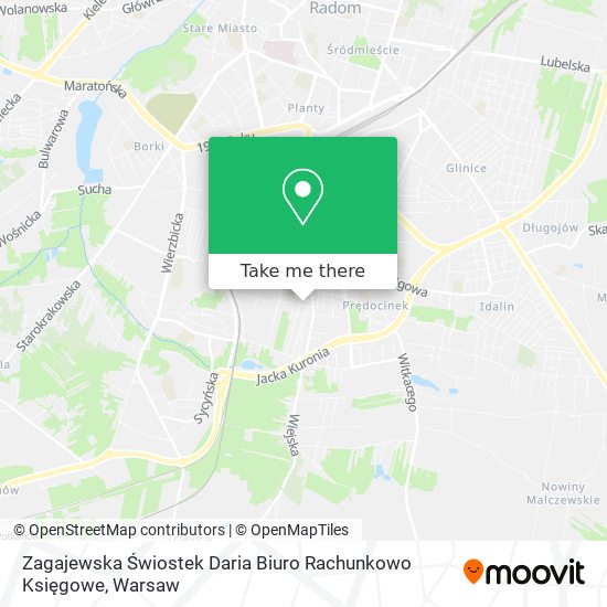 Zagajewska Świostek Daria Biuro Rachunkowo Księgowe map