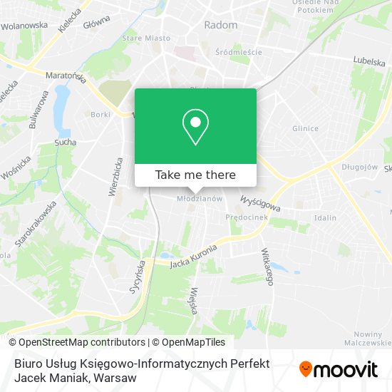 Biuro Usług Księgowo-Informatycznych Perfekt Jacek Maniak map