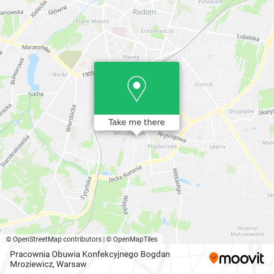 Pracownia Obuwia Konfekcyjnego Bogdan Mroziewicz map