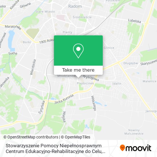 Stowarzyszenie Pomocy Niepełnosprawnym Centrum Edukacyjno-Rehabilitacyjne do Celu map