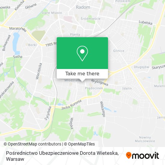 Pośrednictwo Ubezpieczeniowe Dorota Wieteska map