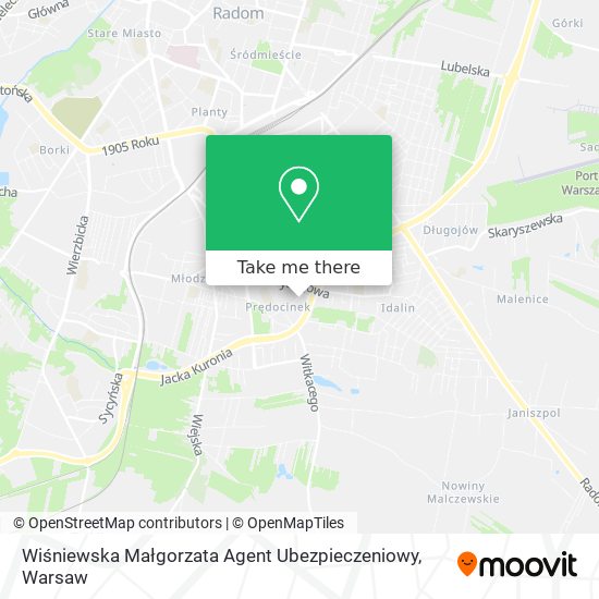 Wiśniewska Małgorzata Agent Ubezpieczeniowy map