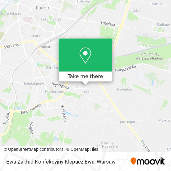 Ewa Zakład Konfekcyjny Klepacz Ewa map