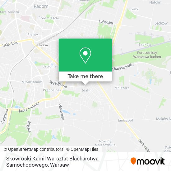 Skowroski Kamil Warsztat Blacharstwa Samochodowego map