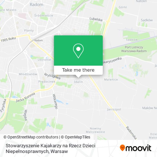 Stowarzyszenie Kajakarzy na Rzecz Dzieci Niepełnosprawnych map