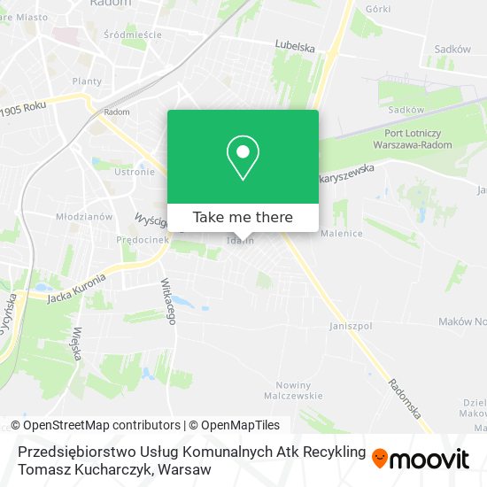 Przedsiębiorstwo Usług Komunalnych Atk Recykling Tomasz Kucharczyk map