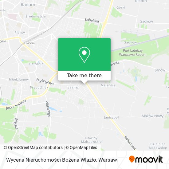 Wycena Nieruchomości Bożena Wlazło map