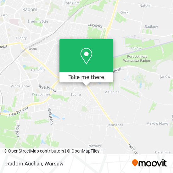 Radom Auchan map