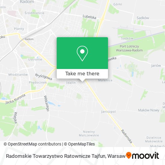 Radomskie Towarzystwo Ratownicze Tajfun map