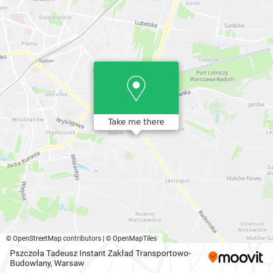 Pszczoła Tadeusz Instant Zakład Transportowo-Budowlany map