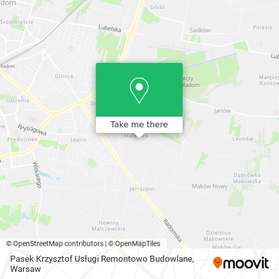 Pasek Krzysztof Usługi Remontowo Budowlane map