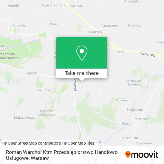 Roman Warchoł Ktm Przedsiębiorstwo Handlowo Usługowe map