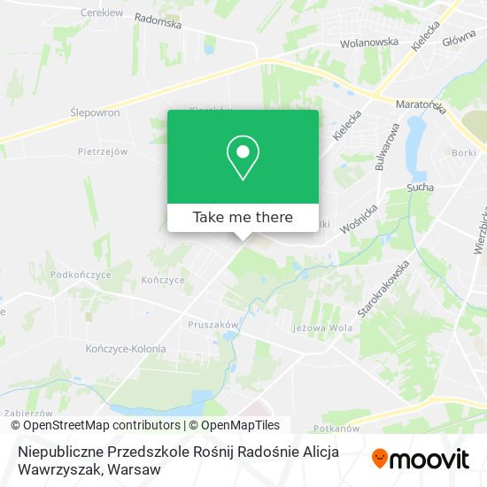 Niepubliczne Przedszkole Rośnij Radośnie Alicja Wawrzyszak map