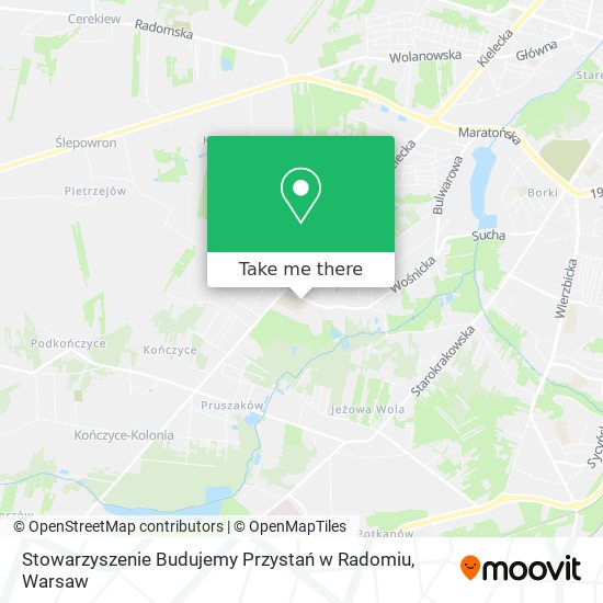 Stowarzyszenie Budujemy Przystań w Radomiu map